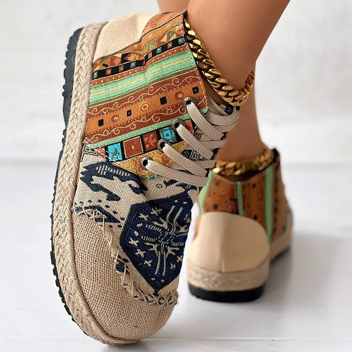 Boho wzorzysty wysokie sneakersy