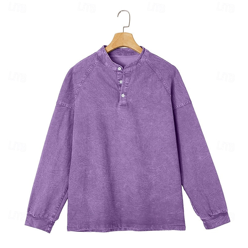 Vintage Washed koszula henley