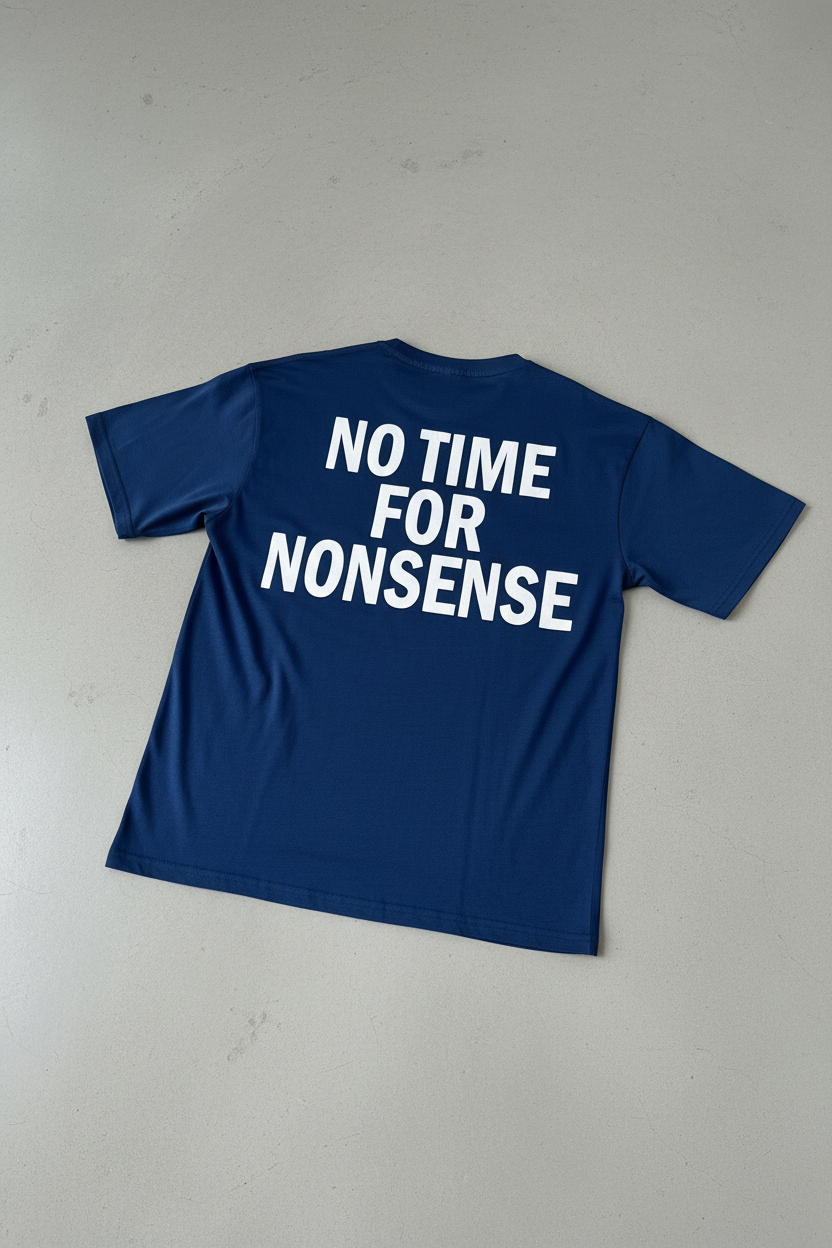 T-shirt Oversize Nonsense - Navy Peony