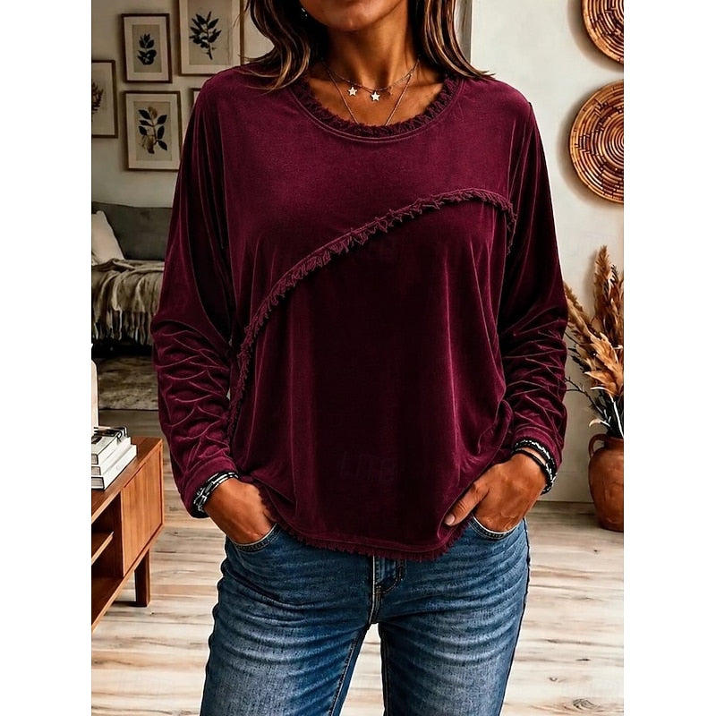 Fringe-Trim swobodny tunika