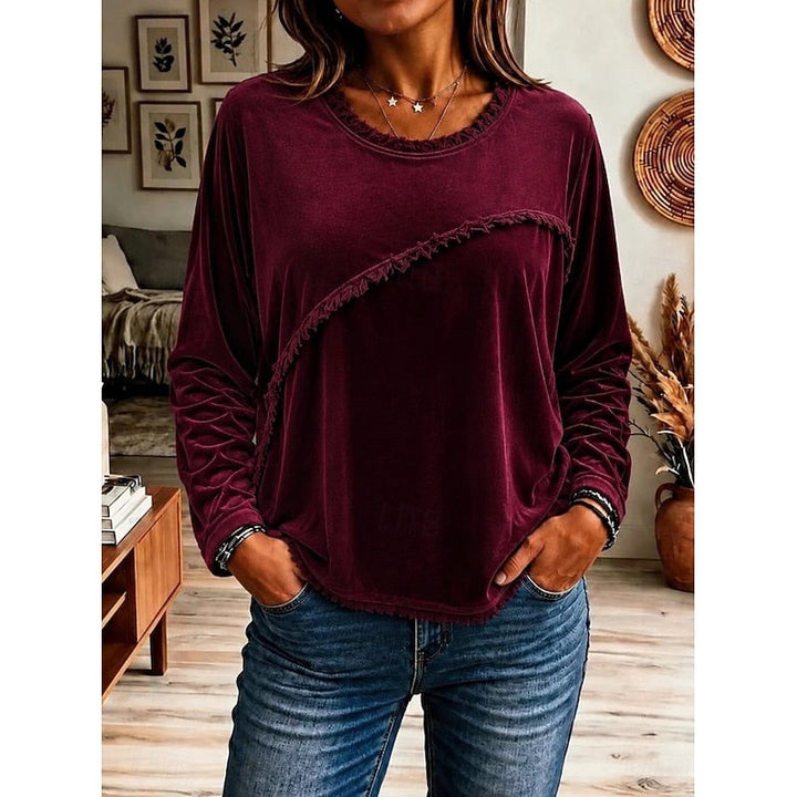 Fringe-Trim swobodny tunika