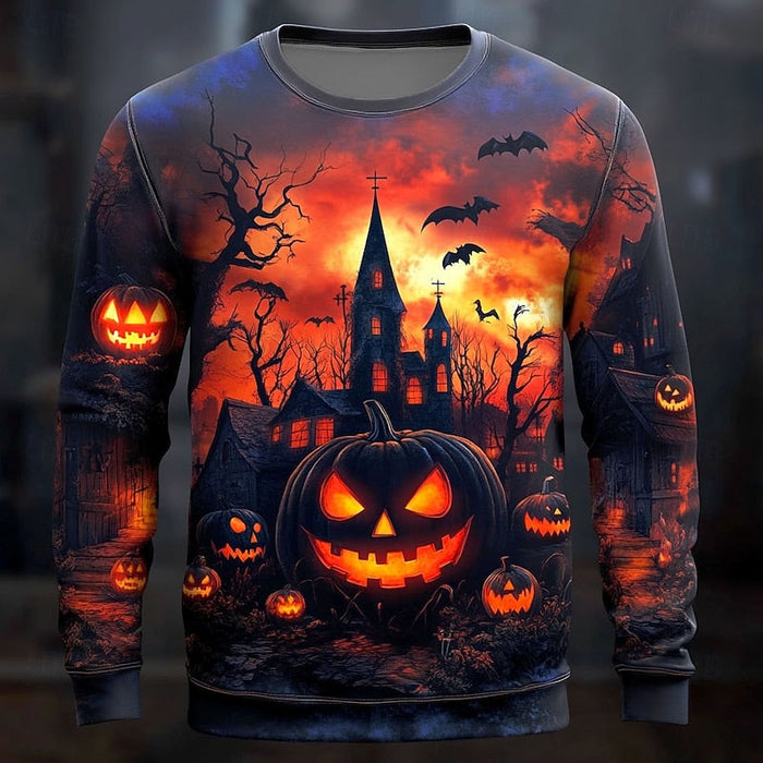 Halloween graficzny bluza z okrągłym dekoltem