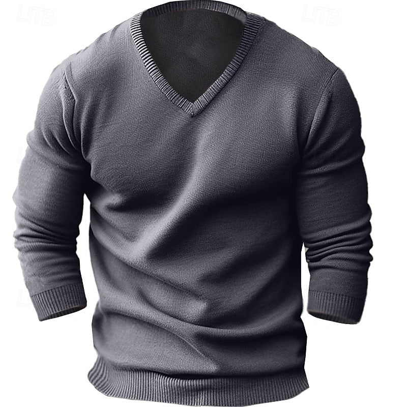 Elegancki sweter z dekoltem V