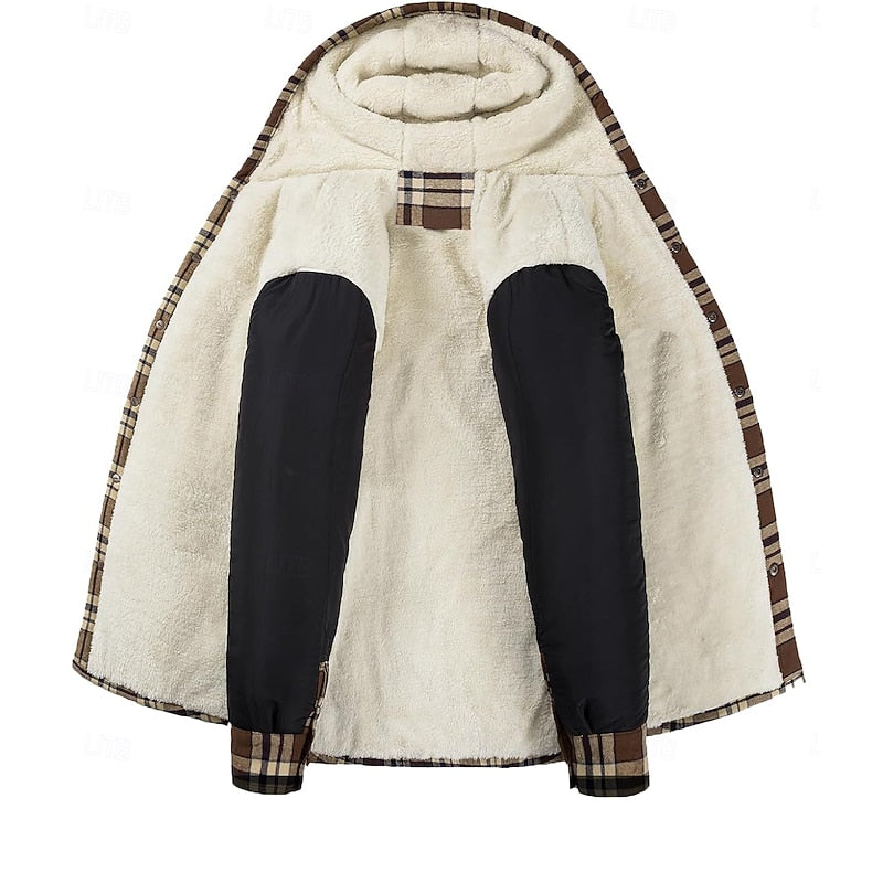 Z kapturem Check Overshirt