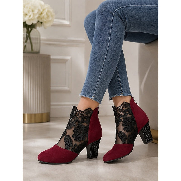 Koronka-akcent Heeled botki
