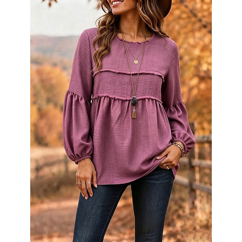 Swobodny peplum bluzka