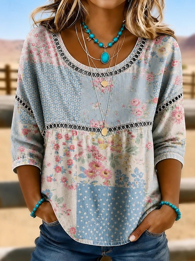 Boho Eyelet top