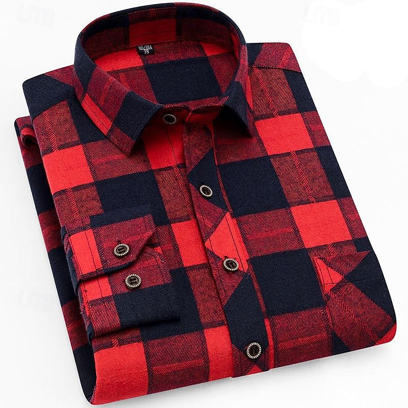 Klasyczny w kratę Overshirt