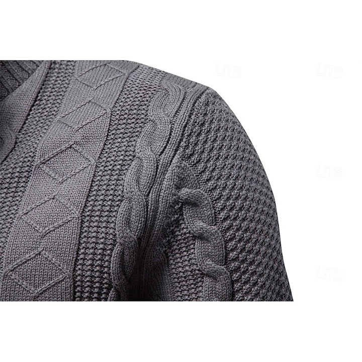 Fakturowany Zip-Up kardigan