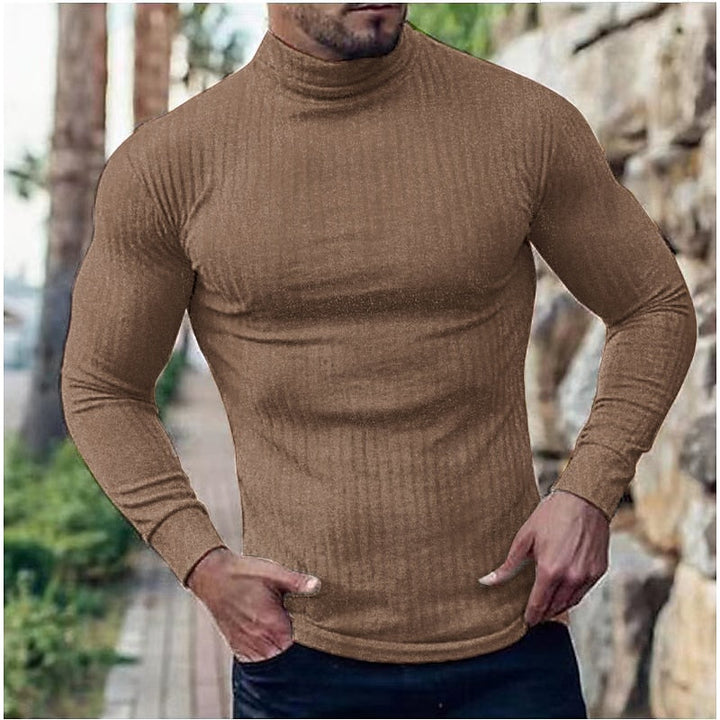 Elegancki prążkowany golf