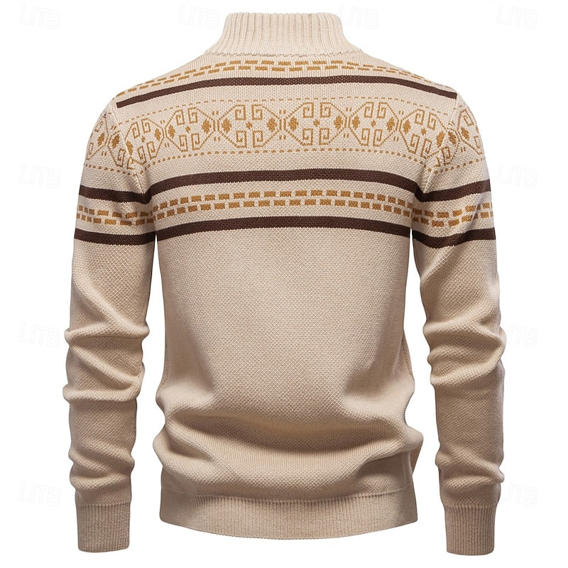Fair Isle Zip-Up Christmas kardigan