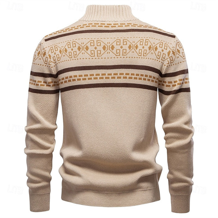 Fair Isle Zip-Up Christmas kardigan