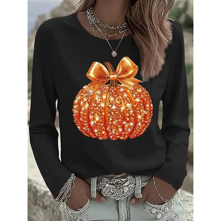 Sparkling Halloween Pumpkin top