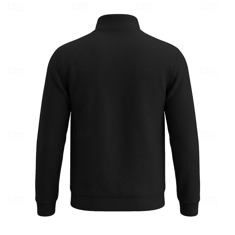Fakturowany zamek 1/4 sweter