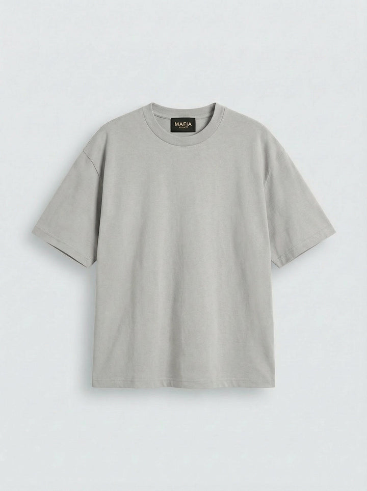 Oversize Basic T-Shirt - Szary