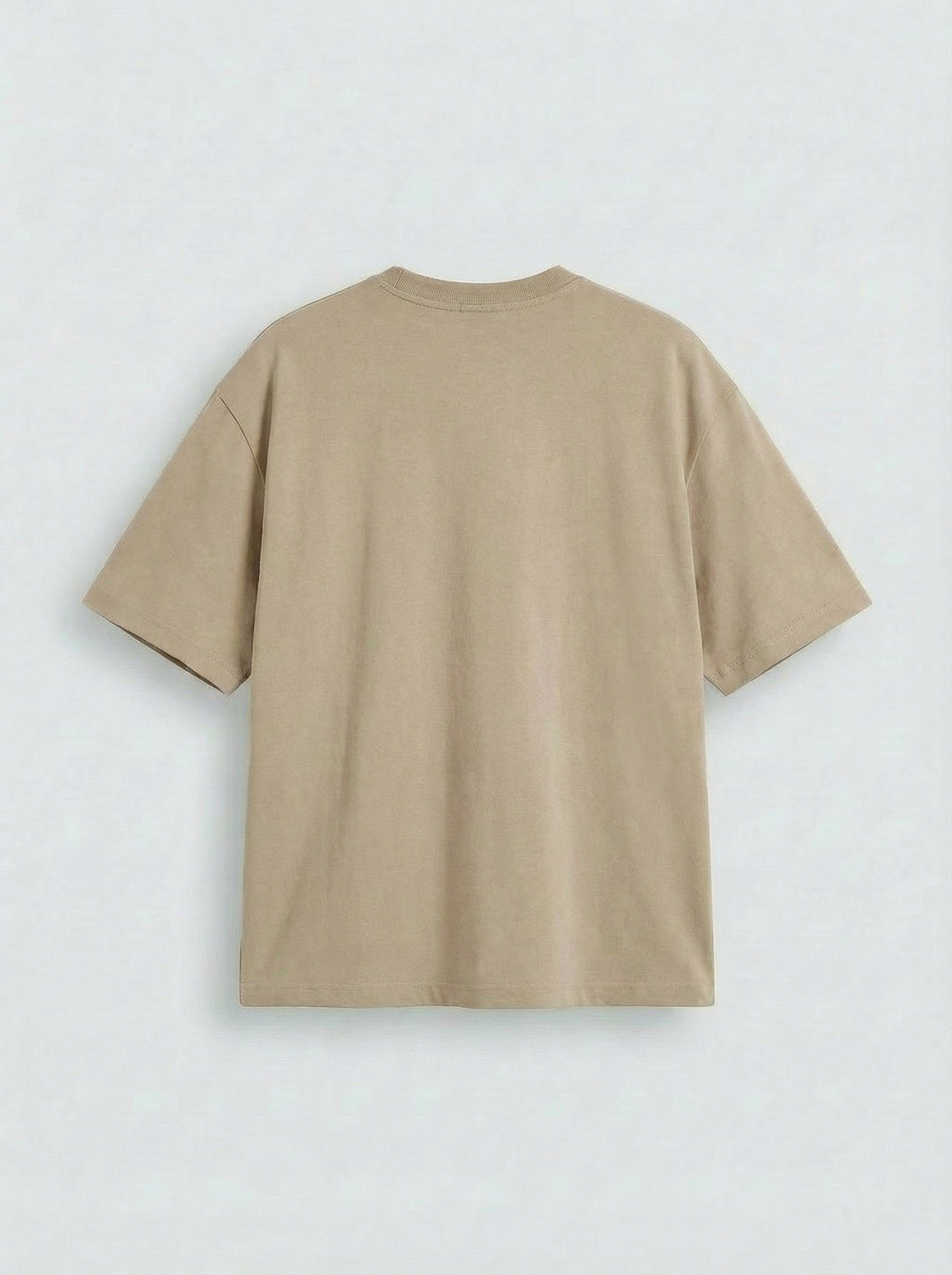 Oversize Basic T-Shirt - Beżowy