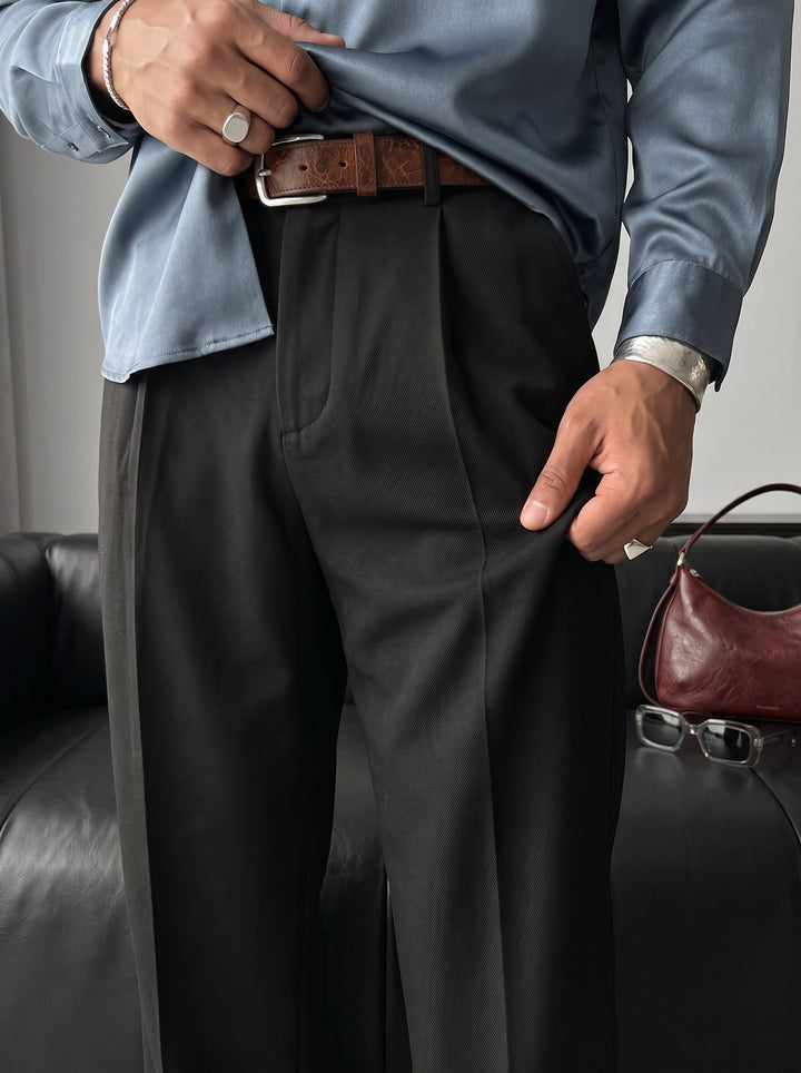 Luźne Spodnie Casual - Czarny