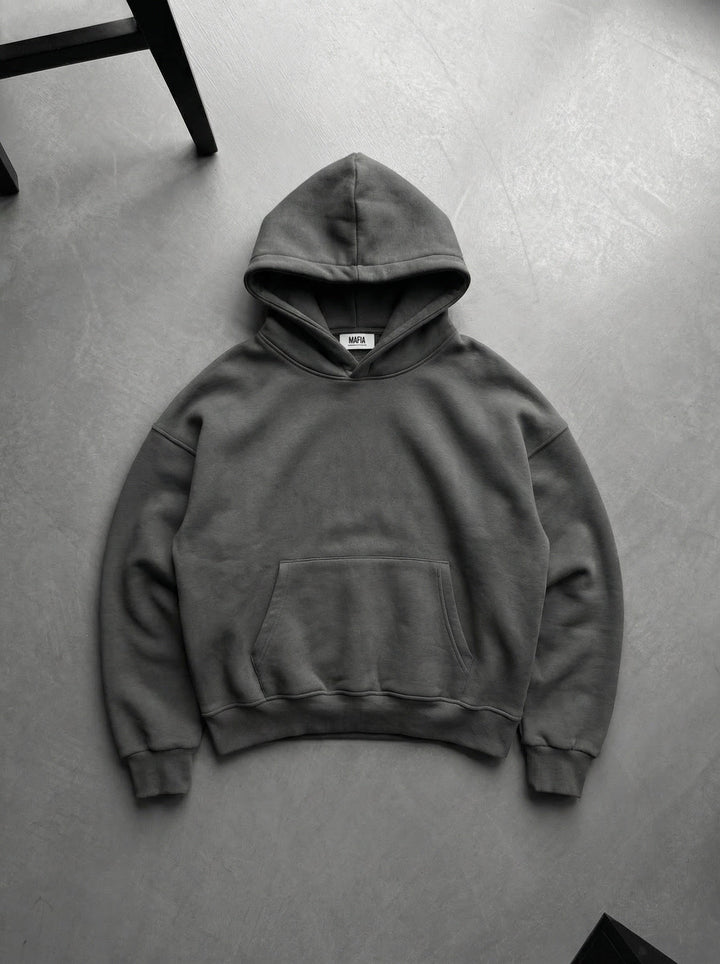 Oversize Basic Hoodie - Antracyt