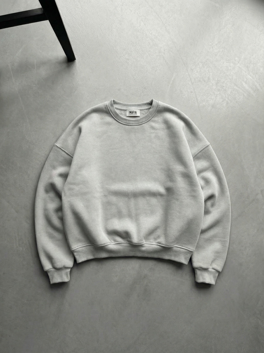 Oversize Podstawowy Sweter - Szary
