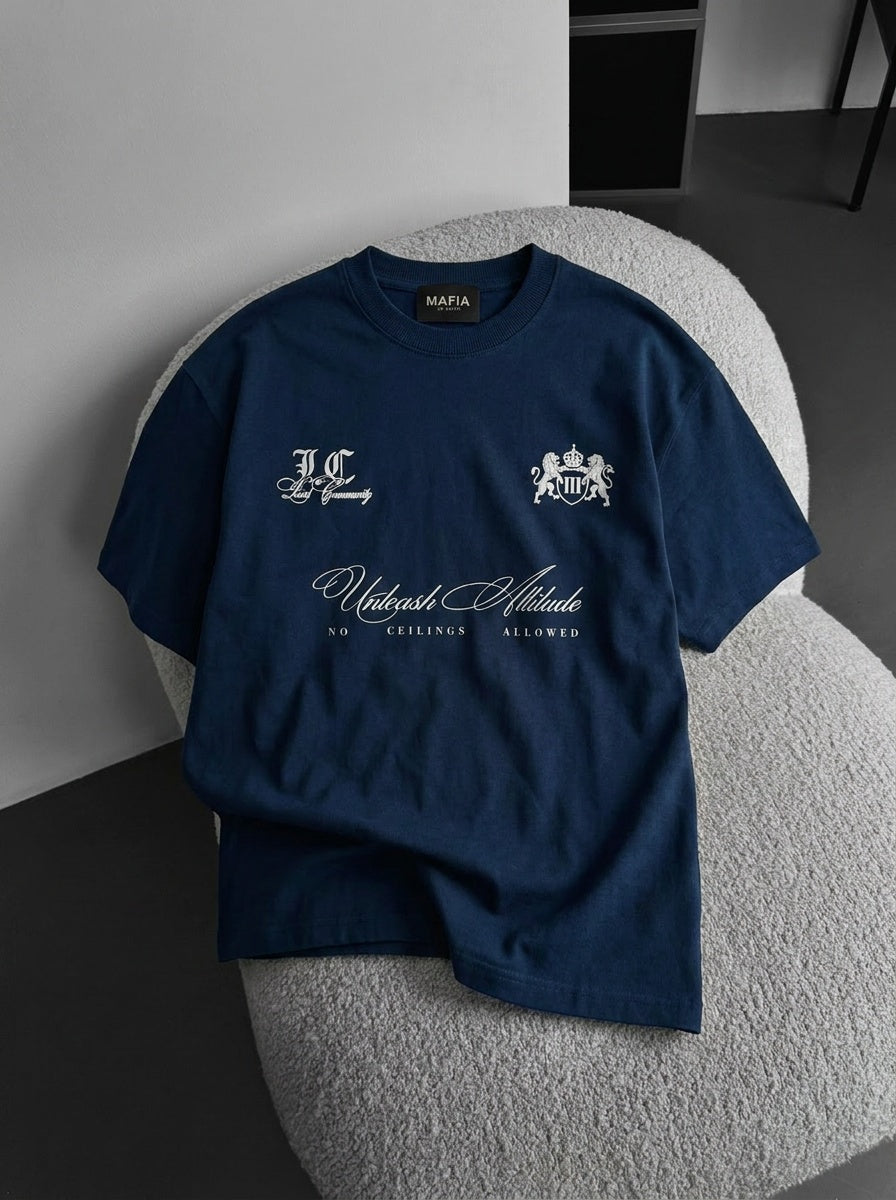 Koszulka Oversize Local - Navy Peony