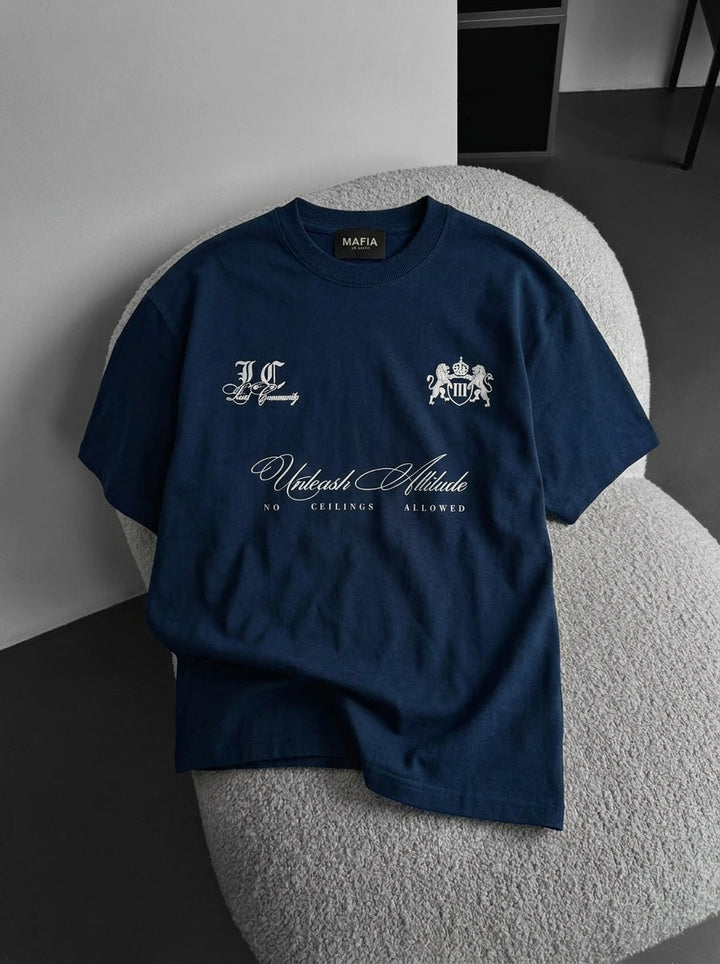 Koszulka Oversize Local - Navy Peony