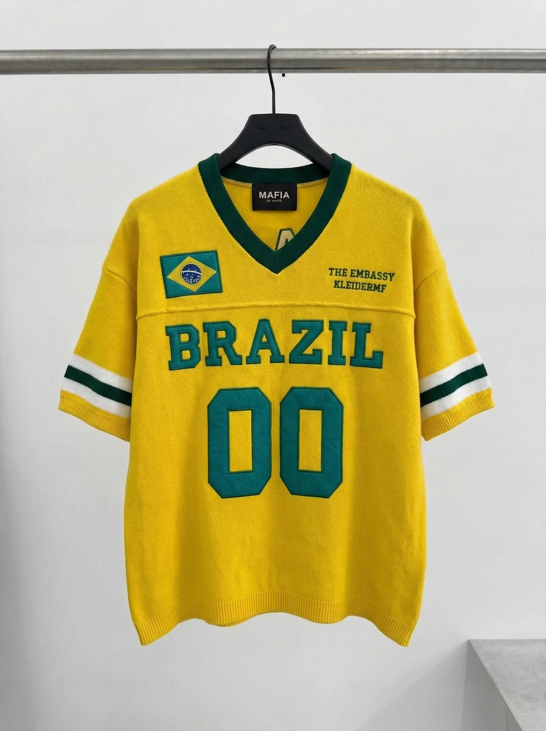 Oversize Brazil Knit T-shirt - Żółty
