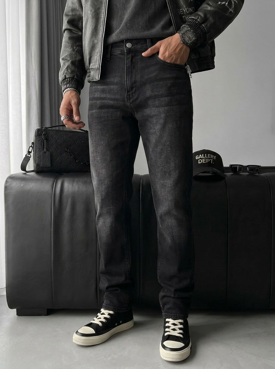 Dżinsy Regular Fit - Czarny