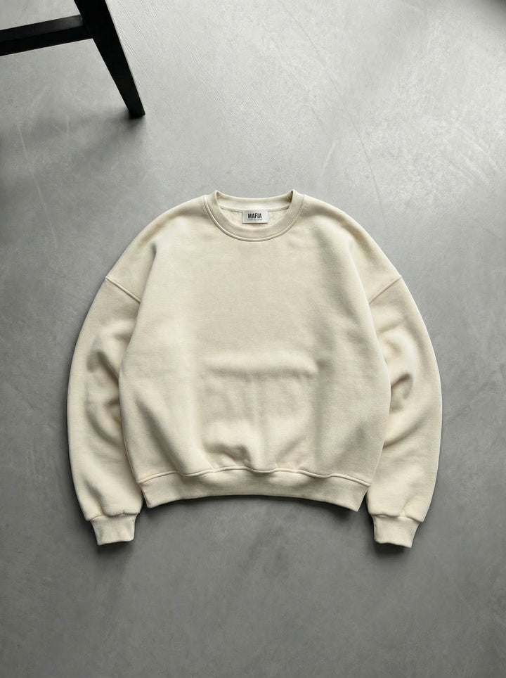 Oversize Basic Sweater - Antyczna Biała