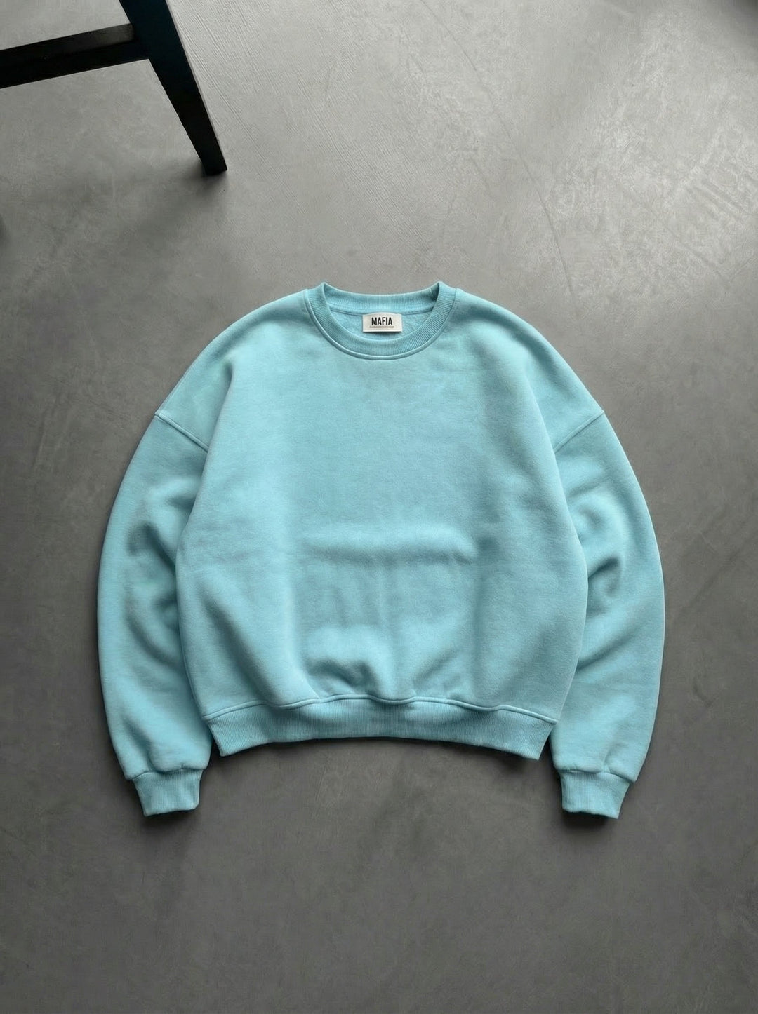 Oversize Basic Sweater - Lodowy Niebieski