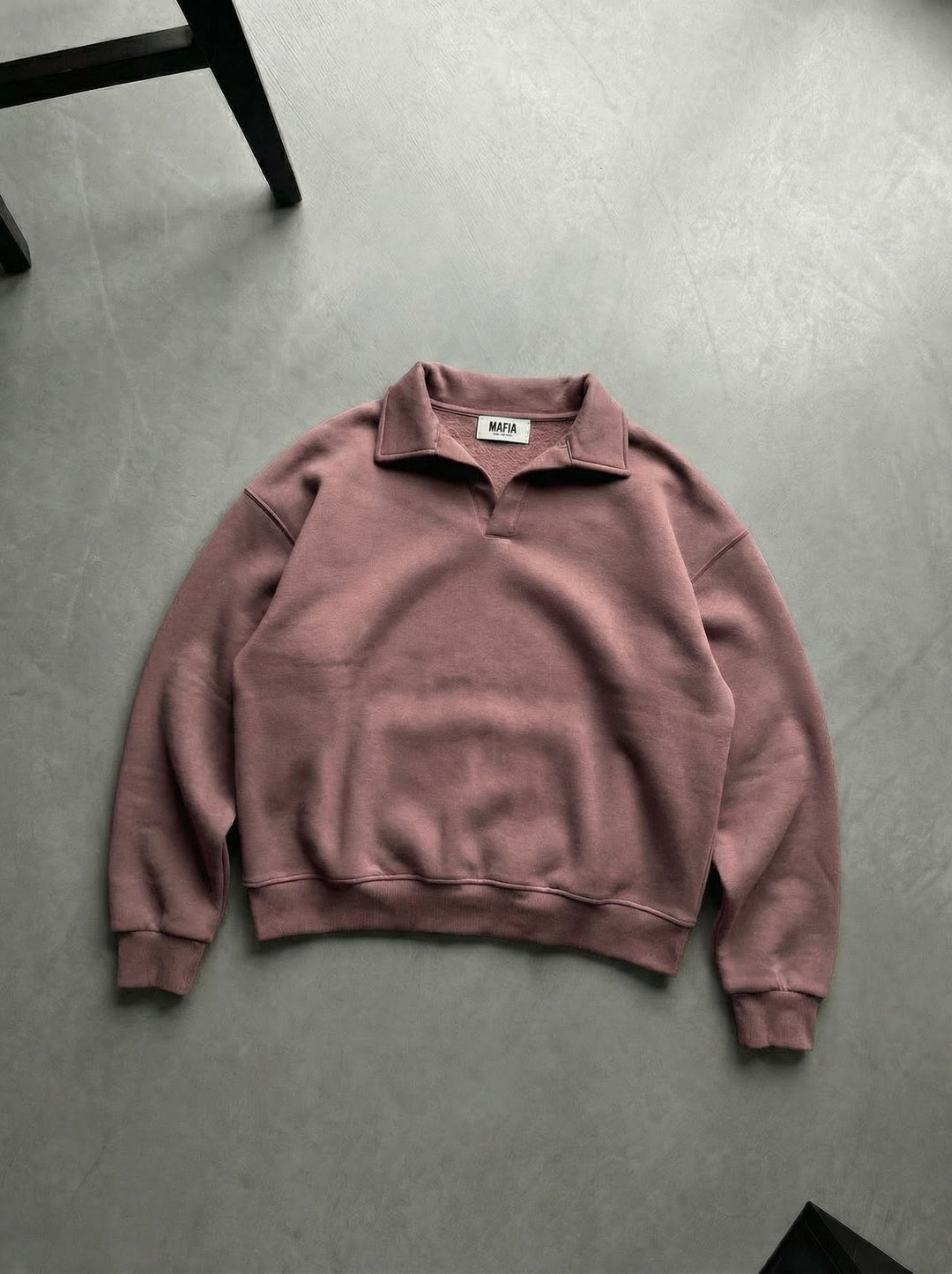 Oversize Basic Polo Sweatshirt - Antler