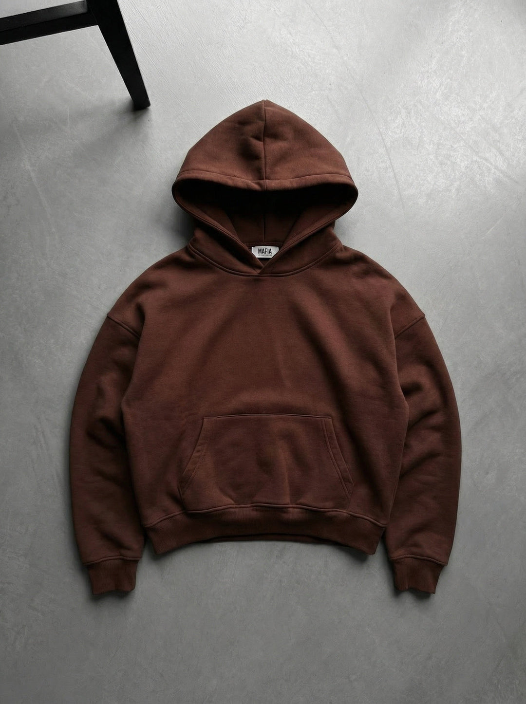 Oversize Basic Hoodie - Czekoladowy Brąz