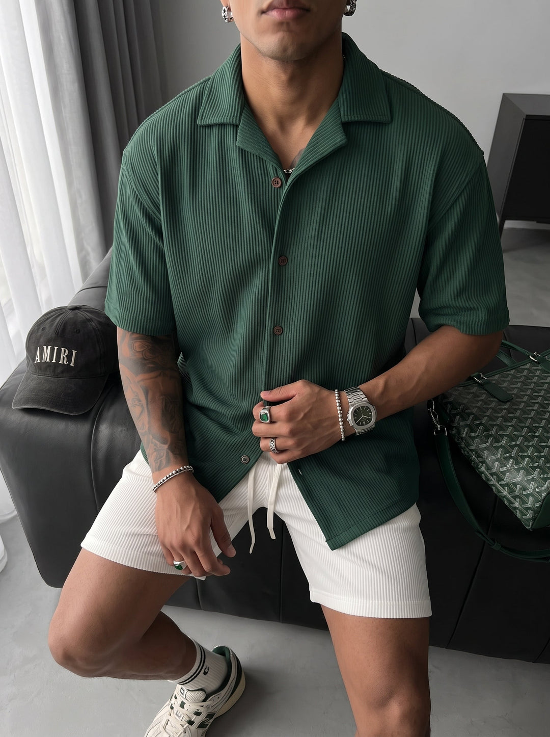 Oversize Cord Shirt - Zielony