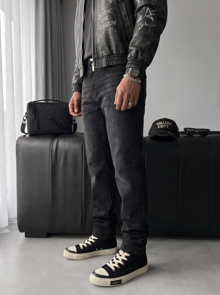 Dżinsy Regular Fit - Czarny