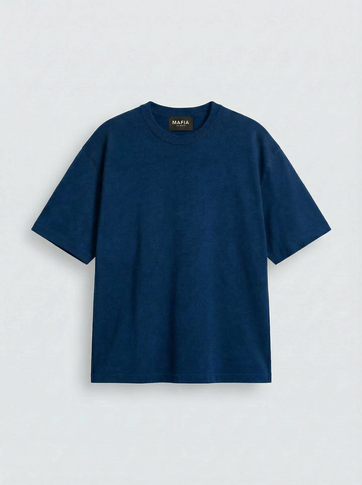 T-shirt Basic Oversize - Navy Peony