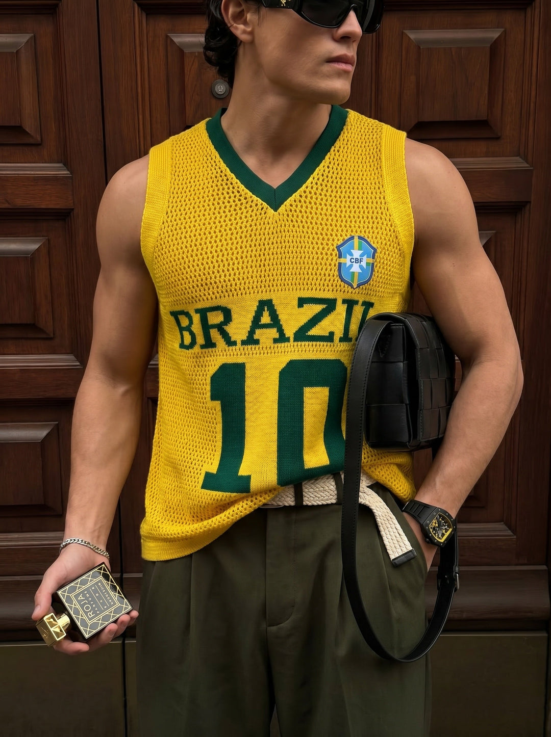 Oversize Brazil Knit Tanktop - Żółty