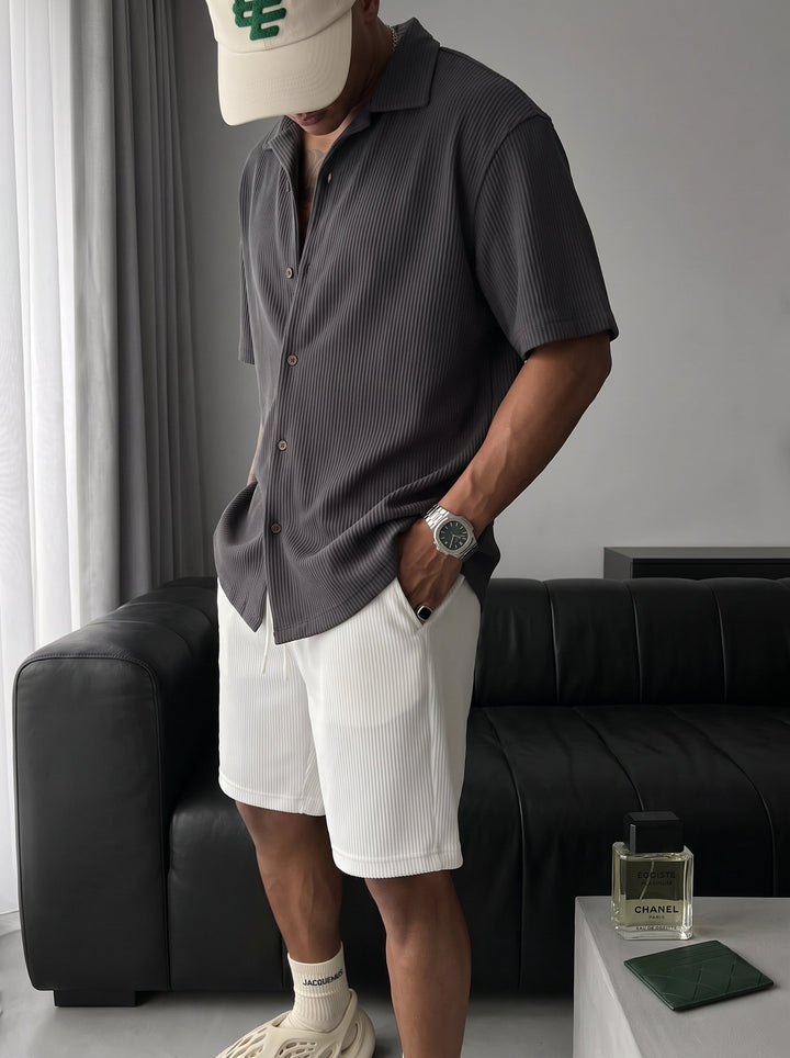 Koszula Cord Oversize - Antracytowa