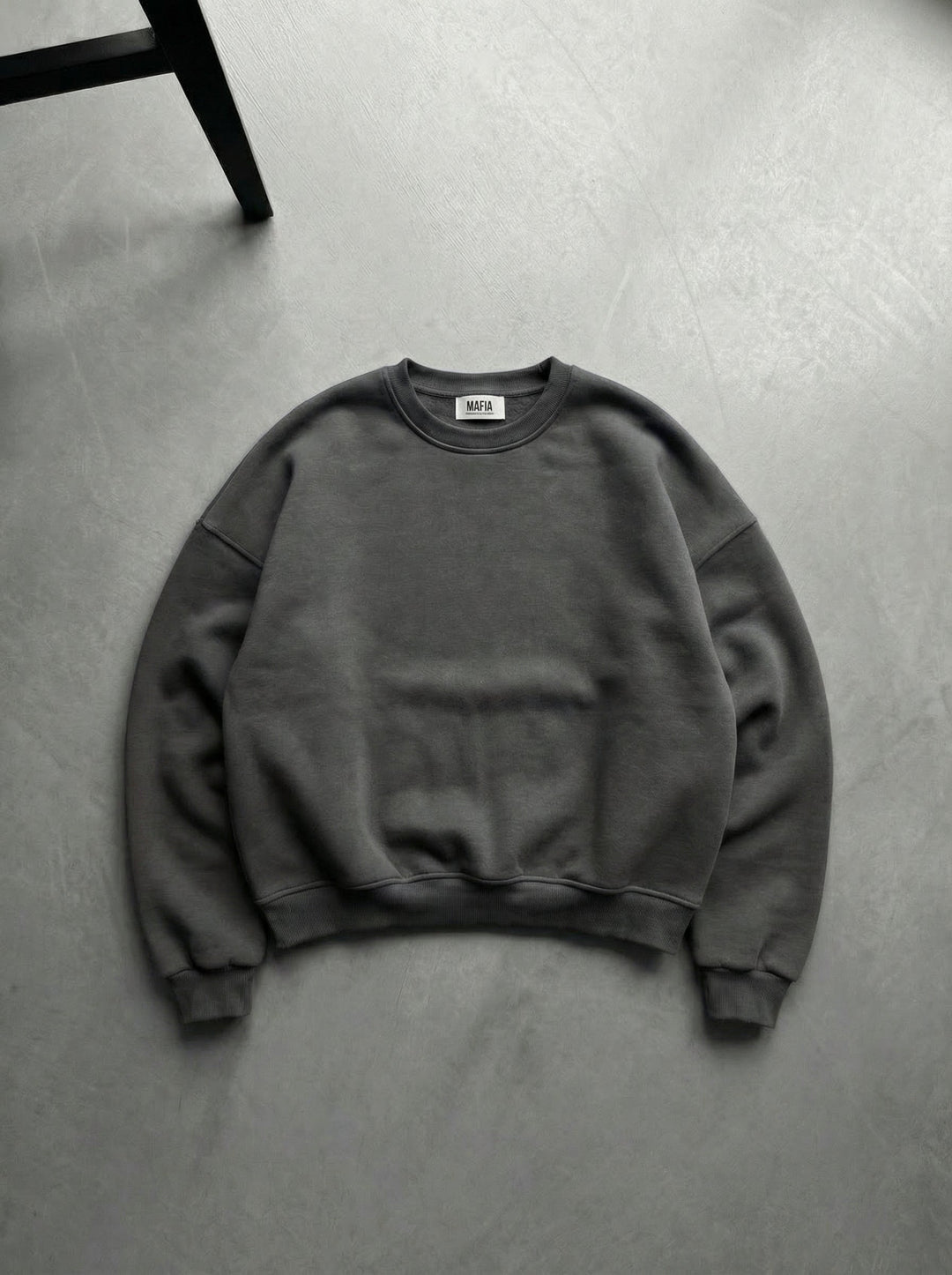Oversize Basic Sweater - Antracyt