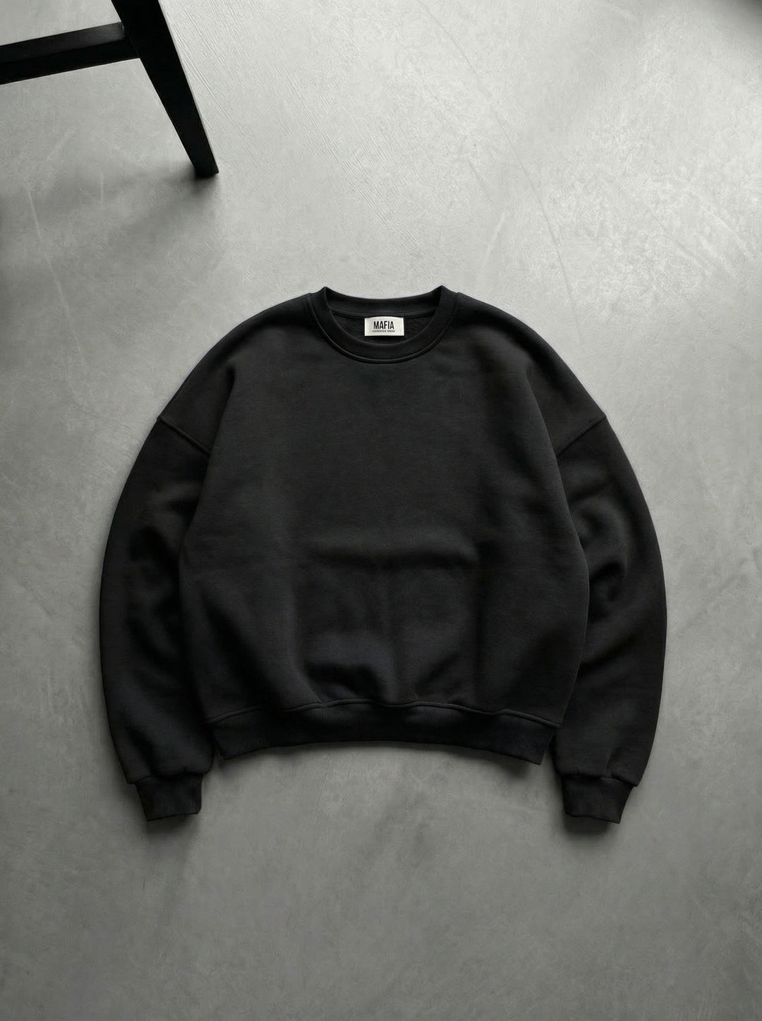 Oversize Basic Sweater - Czarny