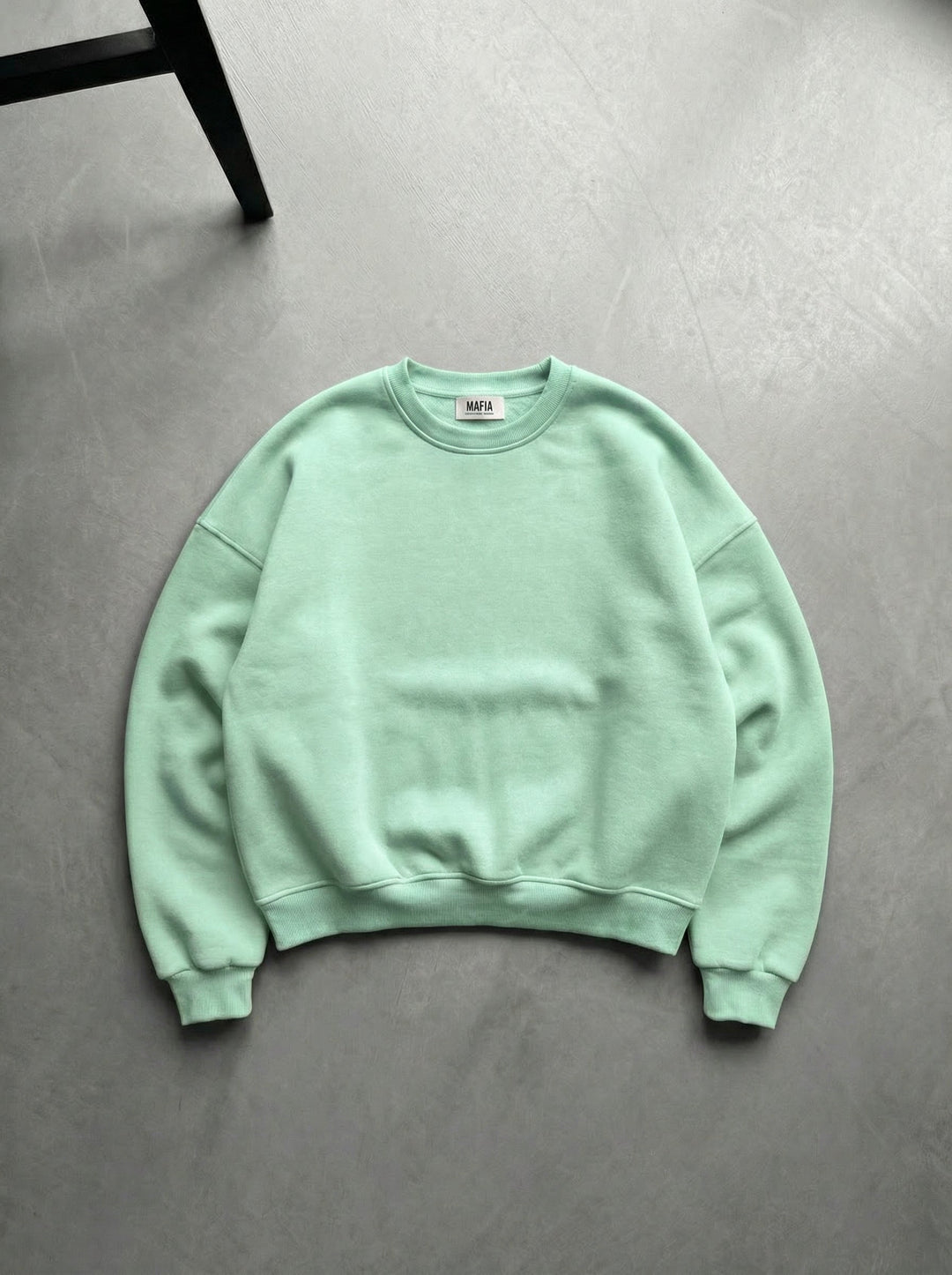Oversize Podstawowy Sweter - Misty Jade