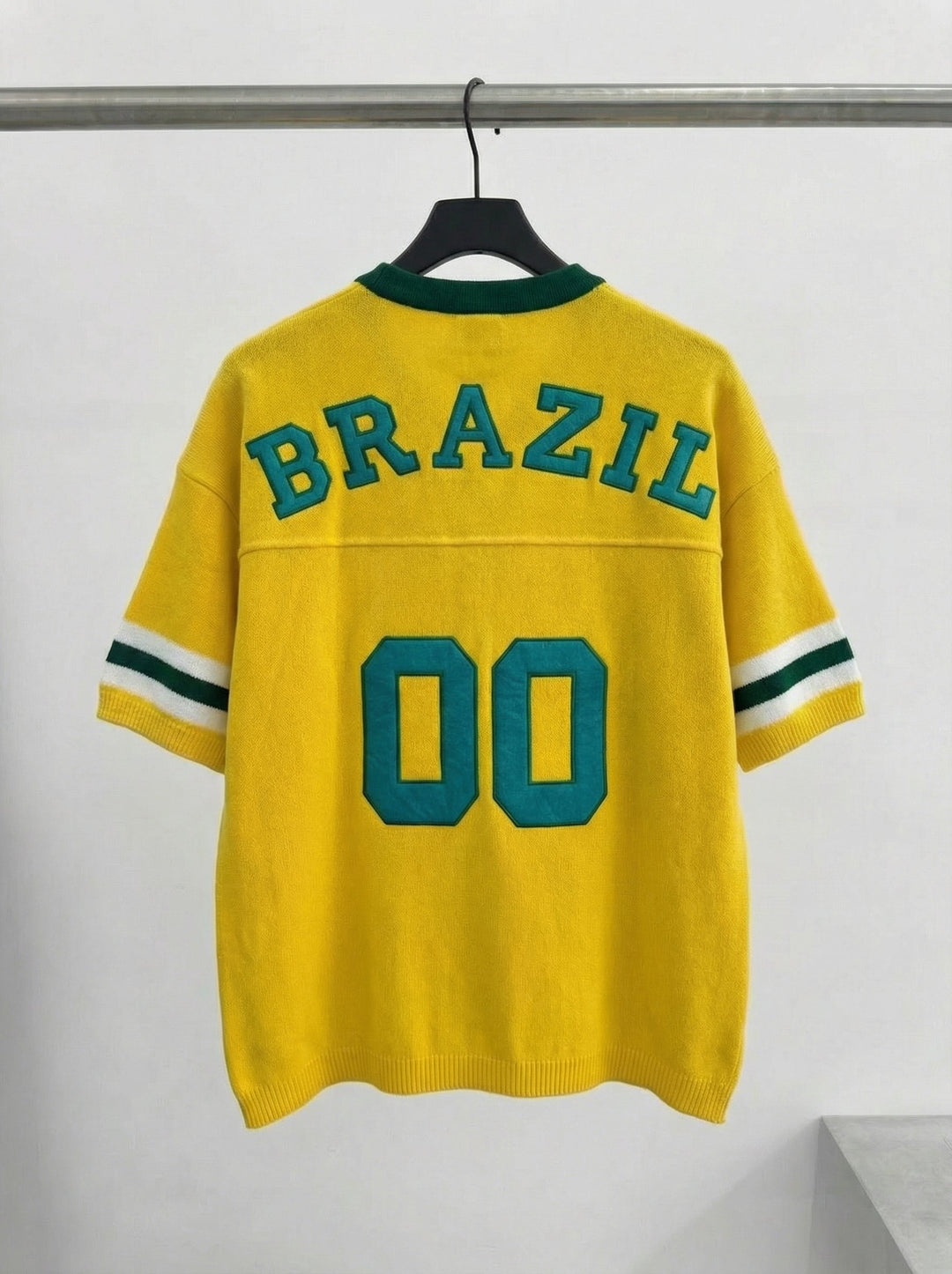Oversize Brazil Knit T-shirt - Żółty