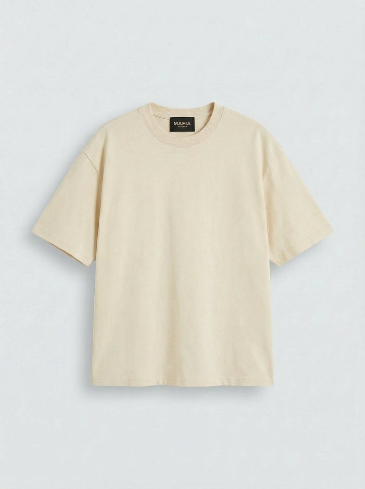 Oversize Basic T-Shirt - Jasny Beż