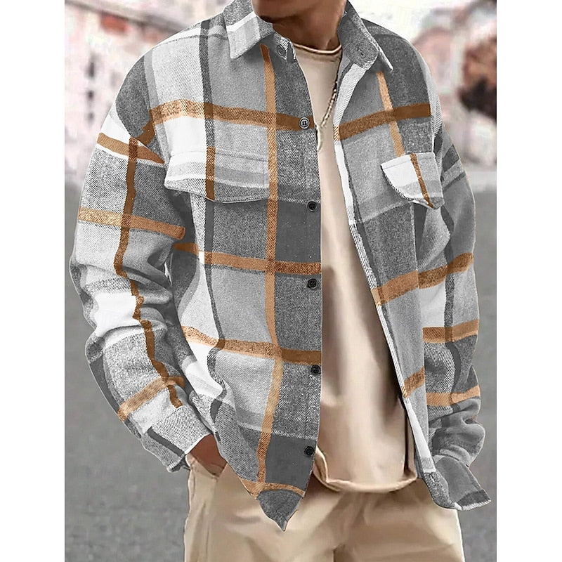 Solidny krata Overshirt