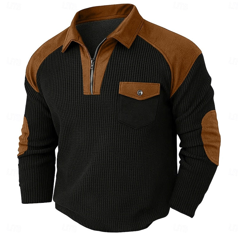 Zamek 1/4 fakturowany sweter