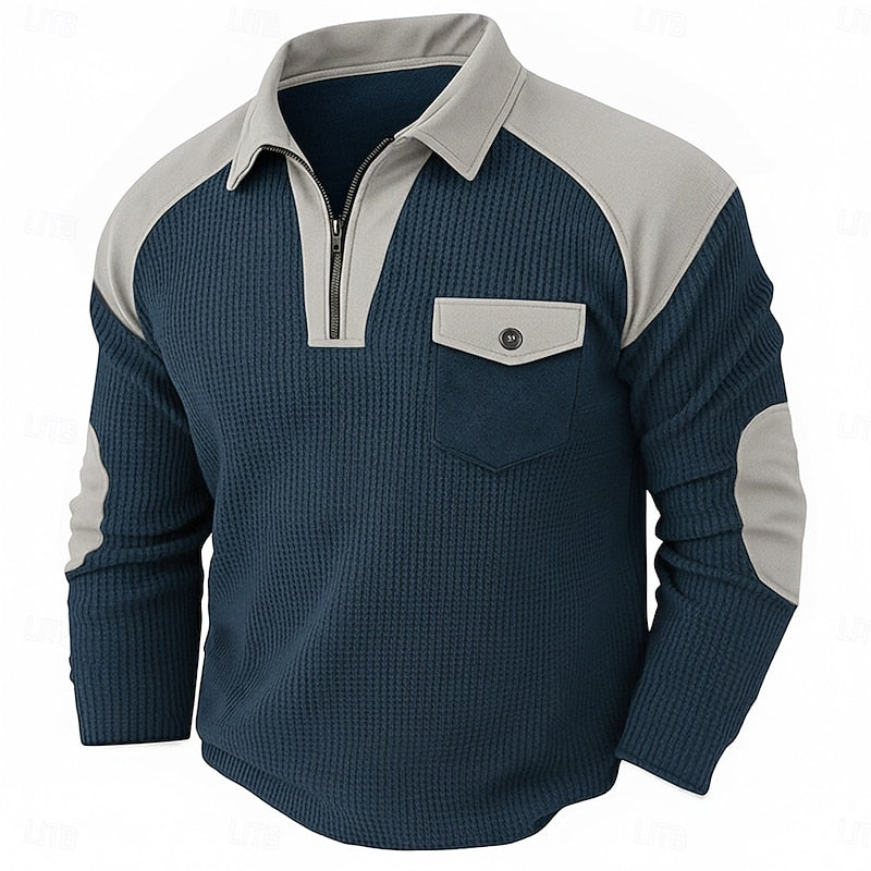 Zamek 1/4 fakturowany sweter