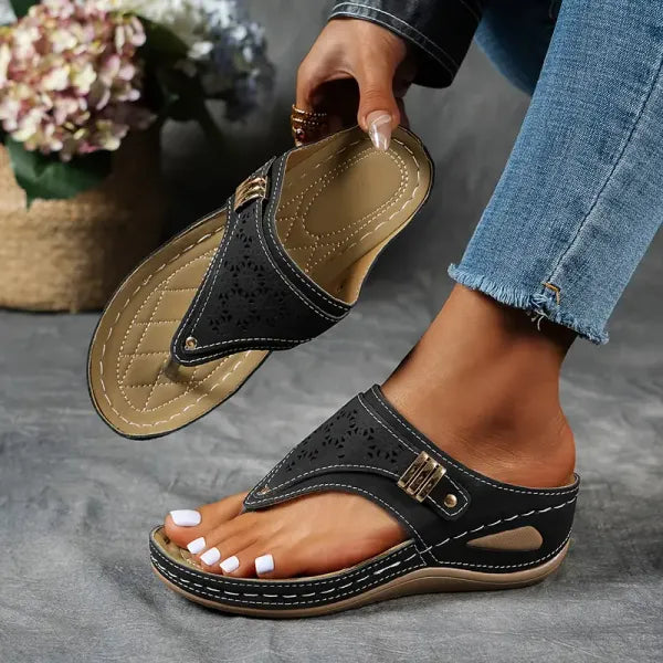 Wysokiej jakości wygodny T-Strap sandał