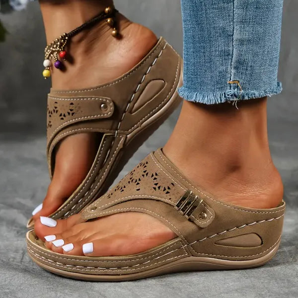 Wysokiej jakości wygodny T-Strap sandał