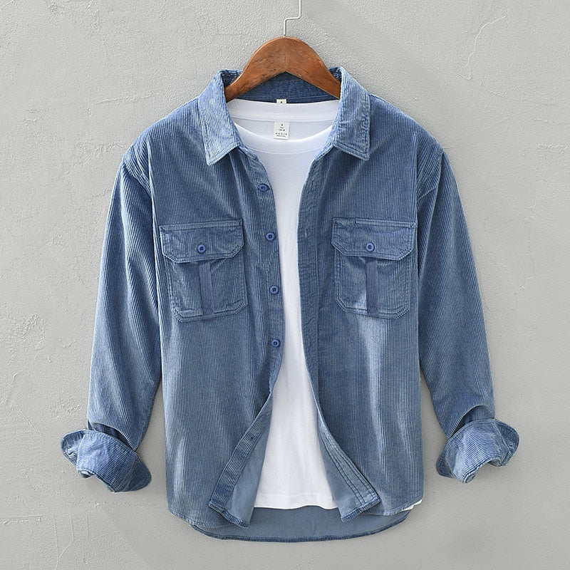 Solidny fakturowany Overshirt