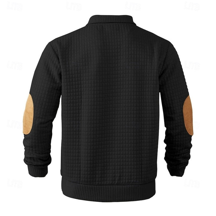 Fakturowany Standing-Collar sweter