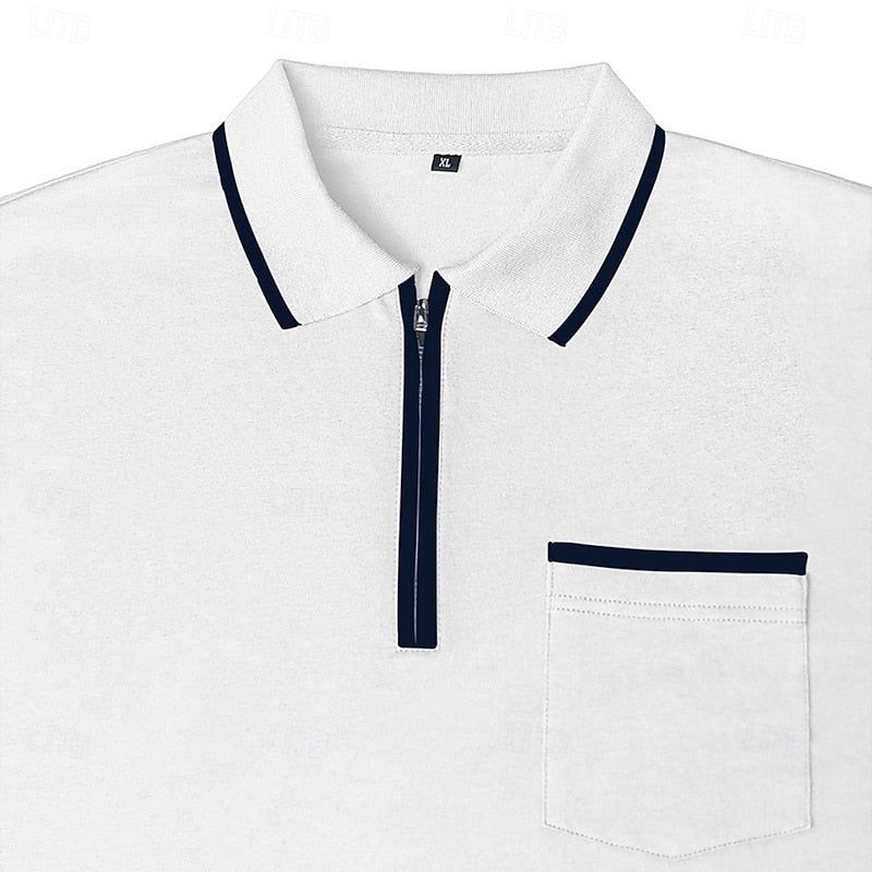 Elegancki zamek 1/4 koszulka polo