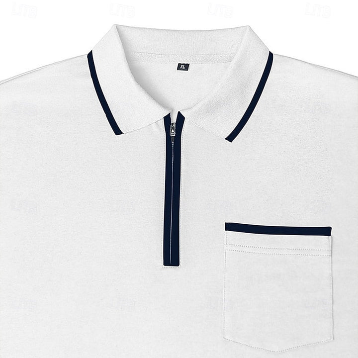 Elegancki zamek 1/4 koszulka polo